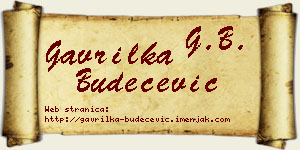 Gavrilka Budečević vizit kartica